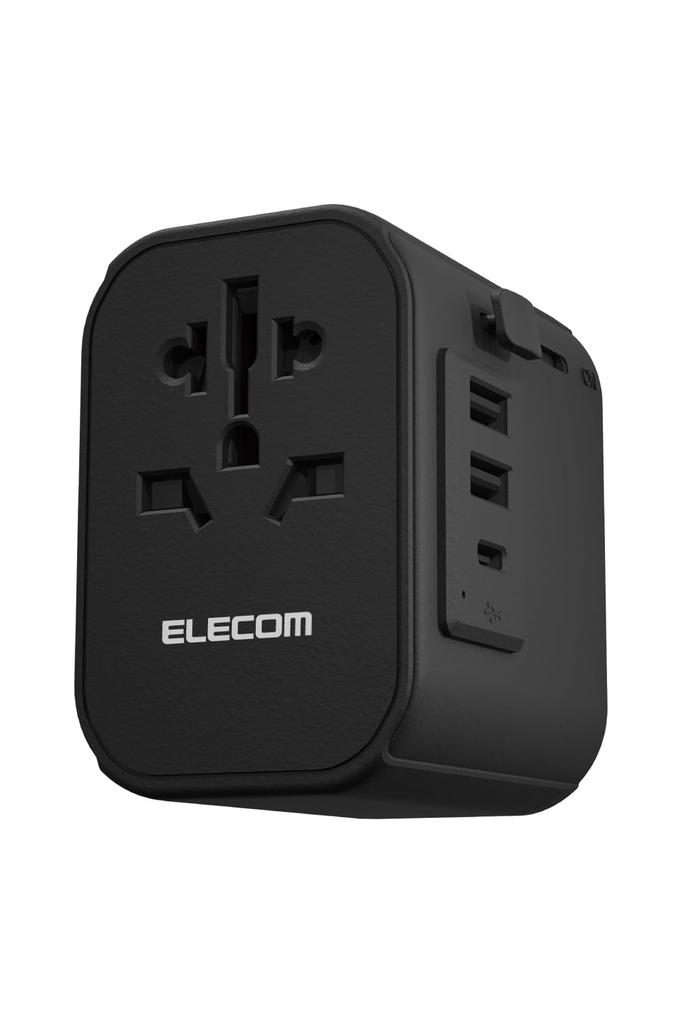 Elecom Зарубежная вилка-переходник Тип USB x 1 x 2 15 Вт Совместимая полярная штырь Черный Тип A/BF/O/C USB-C USB-A (Совместимость с N) Т-HPAM-15A2CBK