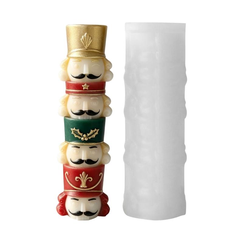 Christmas Candle Project Form with Holiday Figure Outline, Flexible Craft Tool for Clay Work, Pouring Tasks, and Seasonal Table Styling
