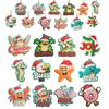 Christmas Gingerbread Man PVC Ornament: Soft Rubber Snowman Cookie, House & Tree Decoration