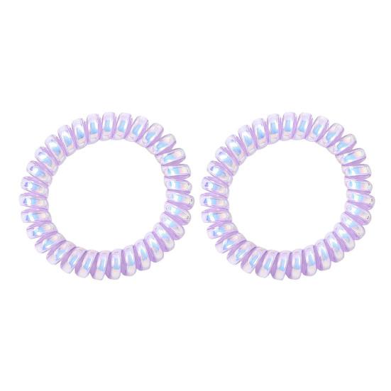 2Pcs Women Plastic Hair Rope Telephone Wire Hair Band High Elastic Hair Tie Headband Hair Styling Tools
