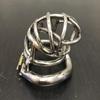 Stainless Steel Short Cock Cage Ring Locking Belt Chastity Cage