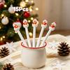 15Pcs Back To School Season Cute Snowman Decorative Christmas Pen, Creative Student Stationery with Adorable Snowman Topper Design, Smooth Writing Bal
