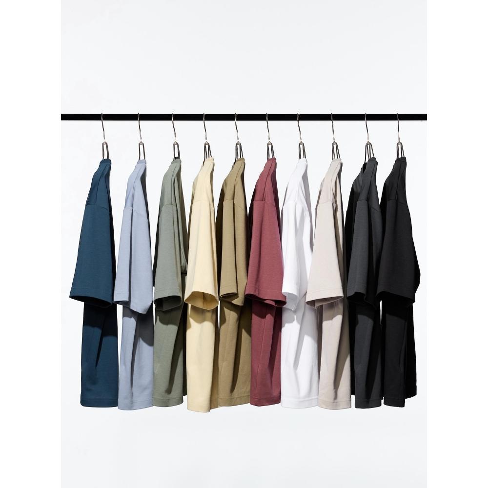 Uniqlo Airism CoTTon Oversized Tričko s kulatým výstřihem T