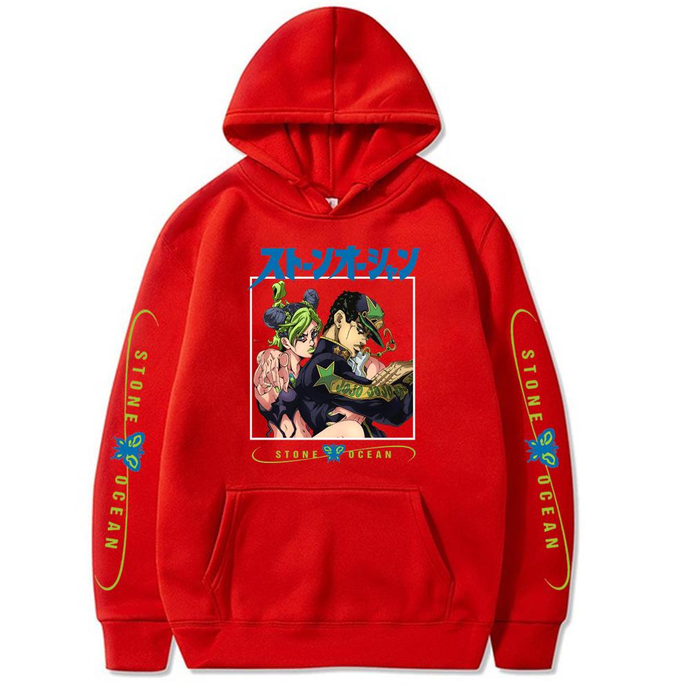 Sunman Anime Print Hooded Sweater XS красный 2109₽