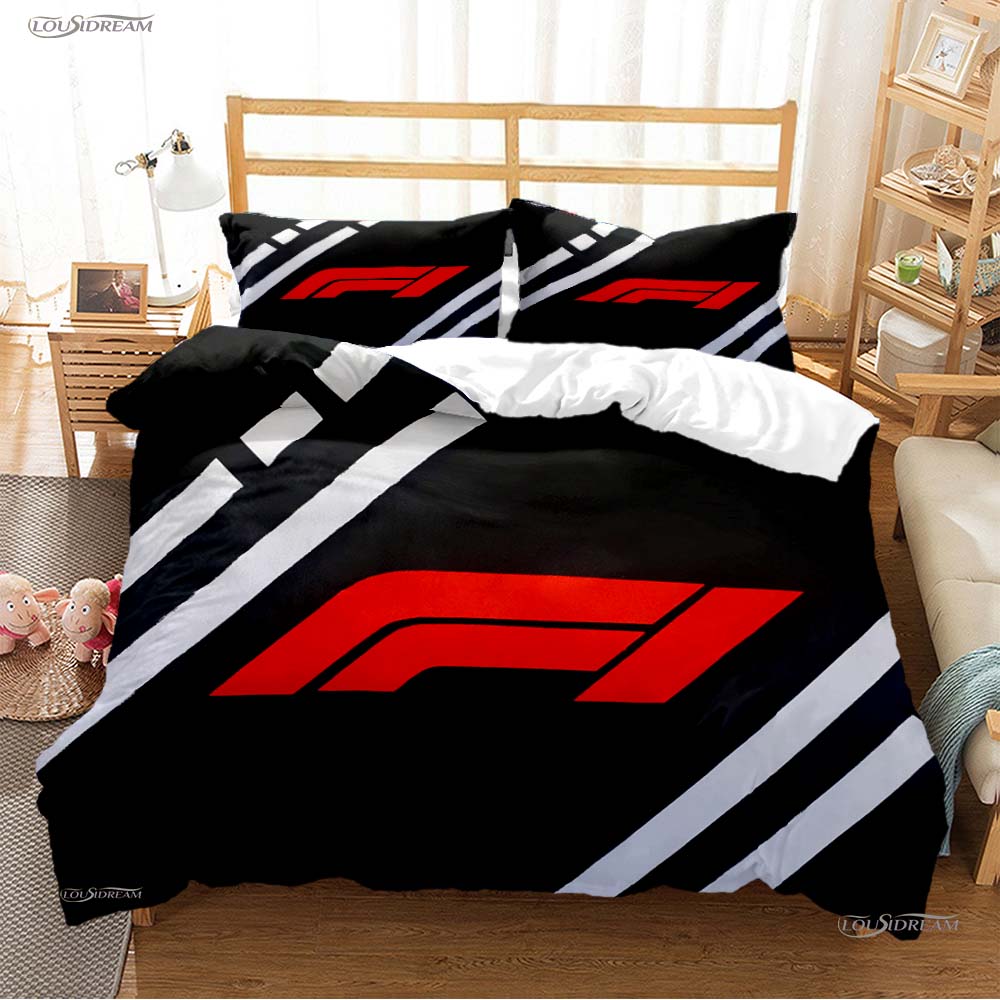 Formula 1 Duvet Cover Comforter Racing Enthusiast Bedding Sets Soft Quilt Cover and Pillowcases Teens Single/Double/Queen/King
