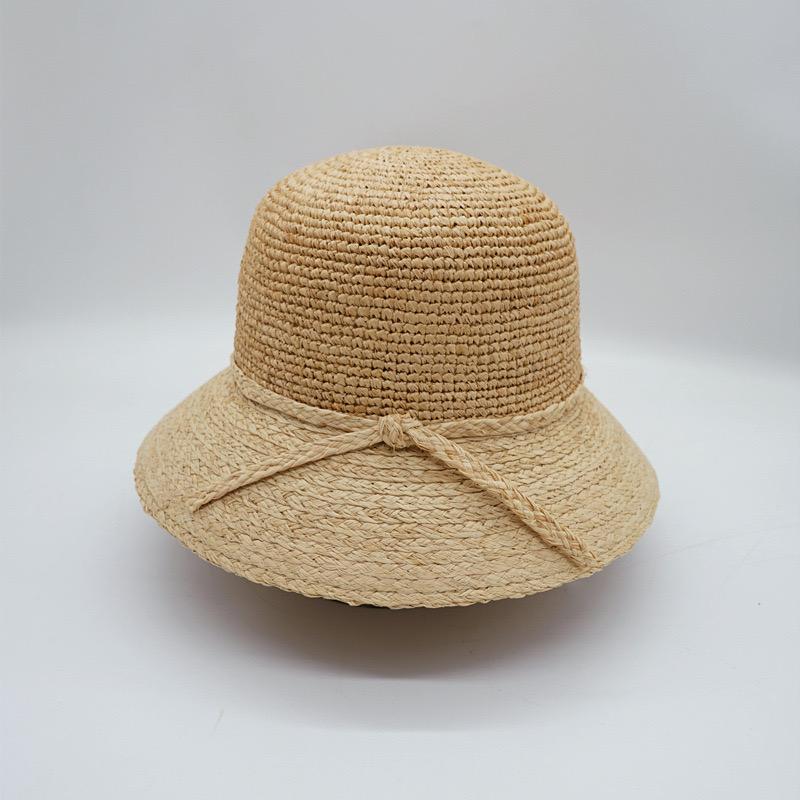 

Spring Summer New Natural Raffia Handmade Fashion Fisherman Bucket Hat For Women Outdoor Sports Sun Hat Basin Hat Harajuku K Pop