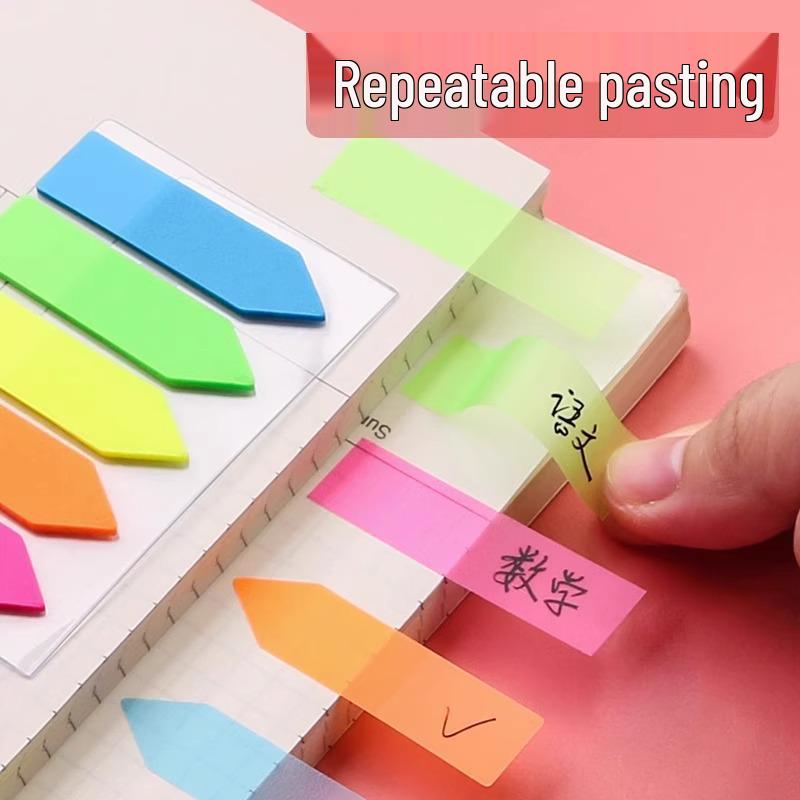 Transparent Colored Marker Stickers for Office Use - Small Strips for Page Indexing and Key Points
