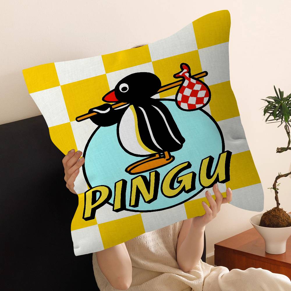 Cartoon Cute Pingu Penguin Anime Pillow Cover Design cushion Cover decor Holiday Decorati