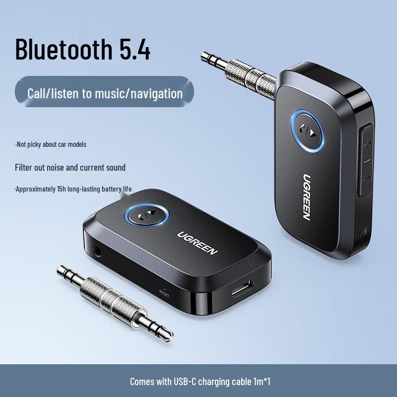 UGREEN Car Bluetooth 5.4 AUX Audio Receiver