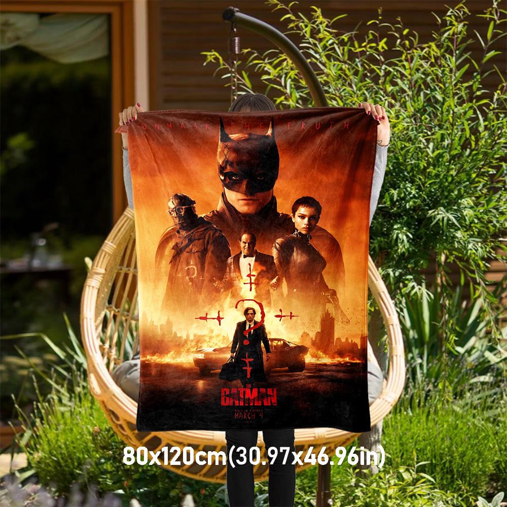 

1pc Batman Truth Mystery - Throw Blanket, Soft, Flannel Blankets, Living Room, All Seasons Use-1102010 80x120cm