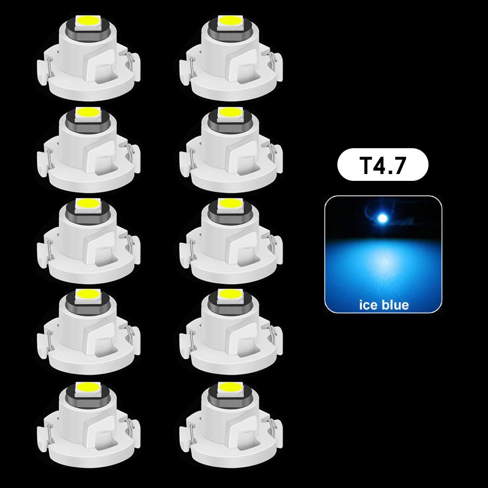 10Pcs Car Interior Indicator Lights Wedge Dashboard Warming Instrument Light T3 LED T4.2 T4.7 Led Bulb Canbus 3030SMD 12V Auto Lamp