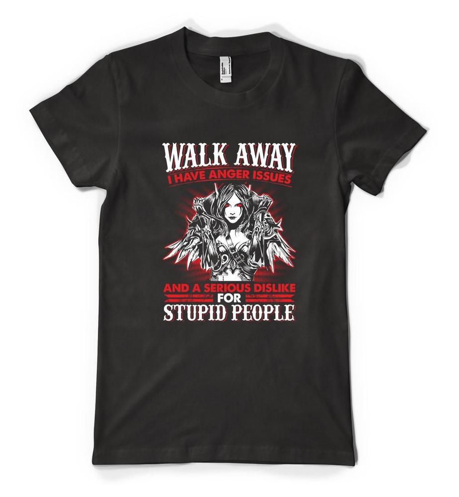 

World Walk Away I Have Anger Issues Gaming WOW Personalised Unisex Adult T Shirt 4XL