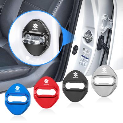 4 ks krytů zámku dveří auta nerezová ocel ochranné příslušenství pro Jimny Swift Samurai Vitara SX4 Alto Kaiser Ingnis