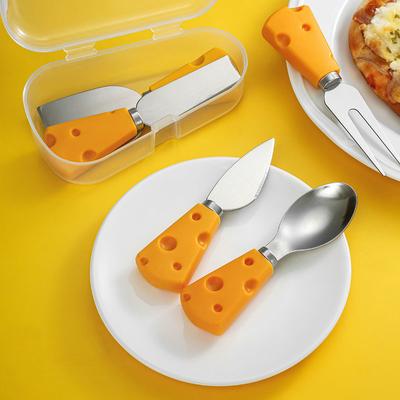 Tragbare nette Käse Form Griff Messer und Gabel Edelstahl Geschirr Set Steak Schneiden Werkzeuge Küche Liefert