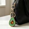 Keychain Pendant Rhinestones Inlaid Avocado Design Key Chain with Anti-Oxidation Lobster Clasp Backpacks Accessory