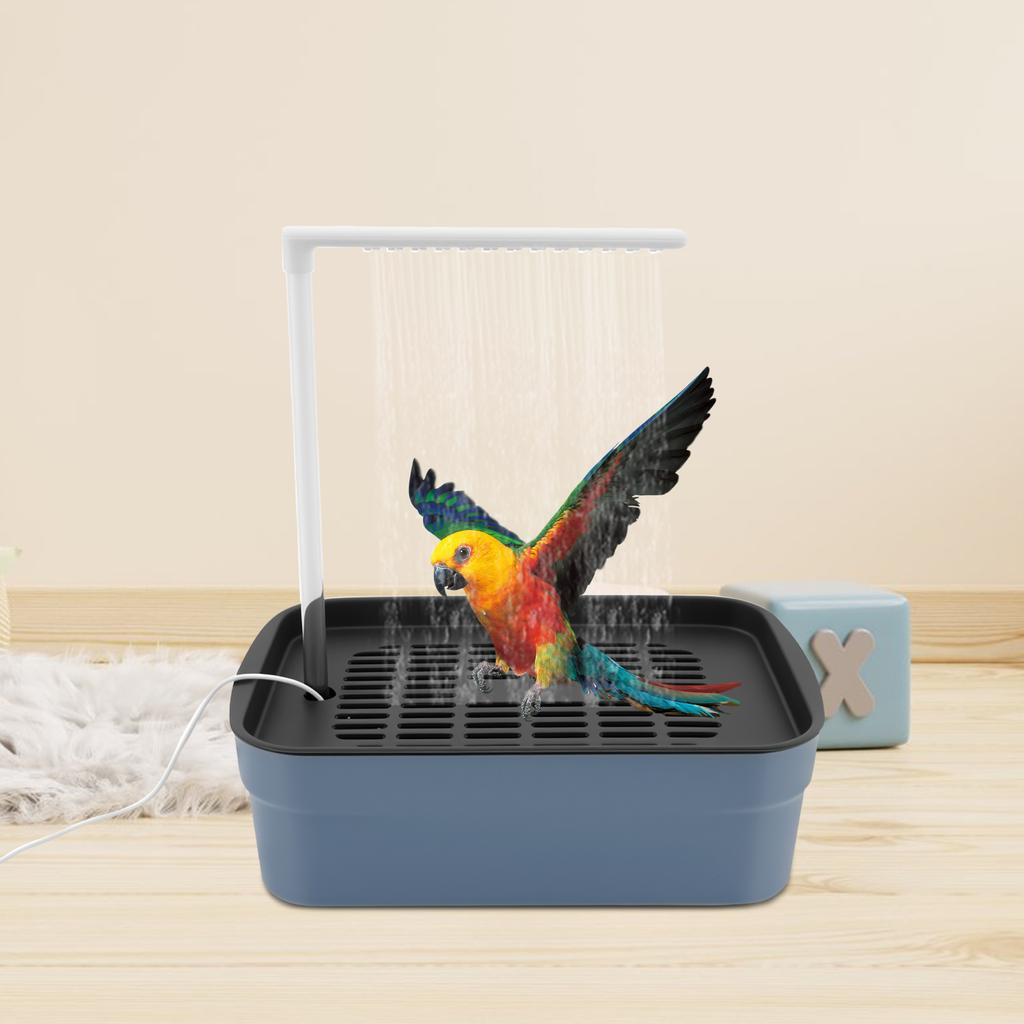 Automatic Pet Birds Parrots Bath Circulating Water Bathtub USB Electric Parakeet Bathtub Shower Fountain Birds Supplies