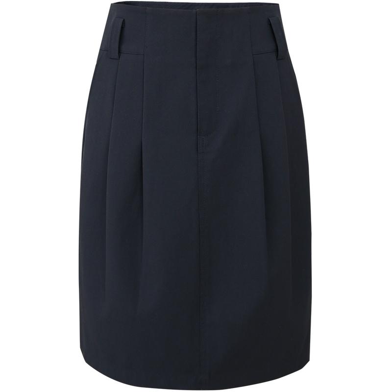 Texture commuting high-waisted skirt, lightweight, breathable, casual straight tube skirt