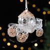 Transparent Acrylic Crystal Ornament Lightweight Sequin Hanging Pendant Christmas Tree Ornament  For Centerpiece Holiday
