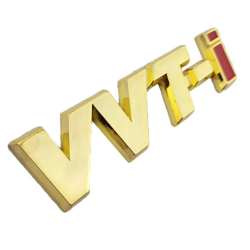 Metal Alloy VVTi Logo Chrome Silver Strip Car Fender Sticker Side Emblem Badge for TOYOTA Camry COROLLA YARiS Ralink REIZ CROWN