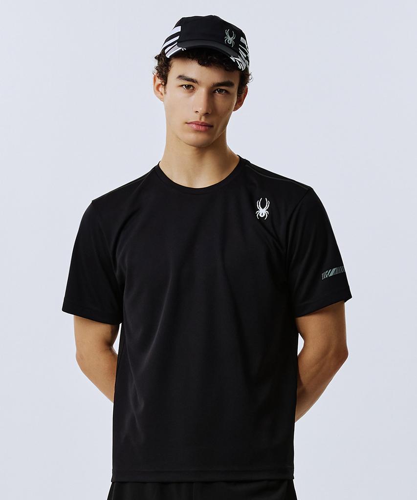 SPYDER Men'S Running Airhole Short Sleeve T-Shirt Spjfcnrs231Mblk