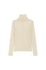 CURRENT Velvet Mesh Turtleneck Long Sleeve [Ivory]