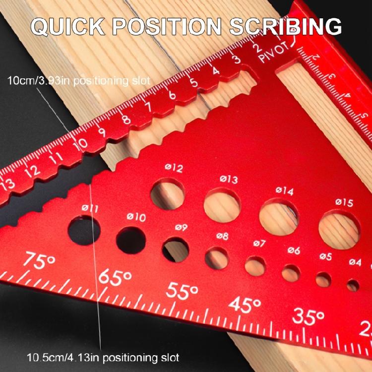 Combination Square for Carpenter Tool Aluminum Triangles Ruler Framing Tool Woodworking Frame Measurement Angles Rulers