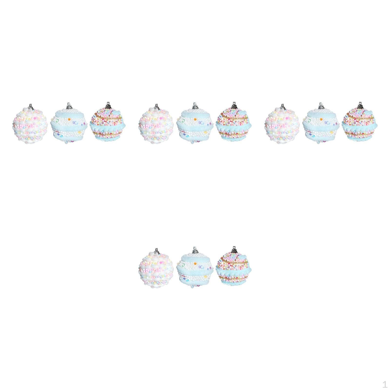 

12x Colorful Christmas Hanging Ball Holiday Decoration Drops 2.36inch for Winter