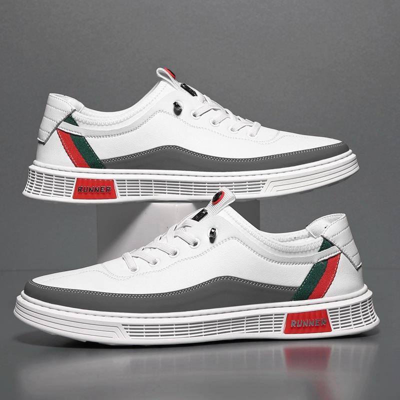 Autumn New Men's Shoes Leather Shoes Small White Shoes All-match British Fashion Casual Breathable Soft-soled Shoes