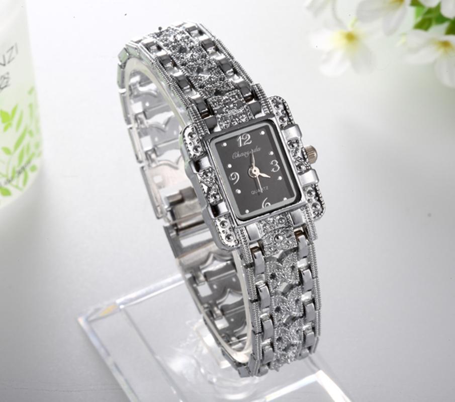 Sales Women Silver Bracelet Watch Women Watches Rhinestone Steel Ladies Wristwatch Female Clock Gift Reloj