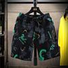 Men's Summer Casual Print Shorts Youth Summer Mesh Handsome Beach Short Pants