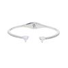 2025 New Arrived Women Wedding Jewelry Open Adjusted Size Micro Paved CZ Fashion Heart Shape Bangle Bracelet