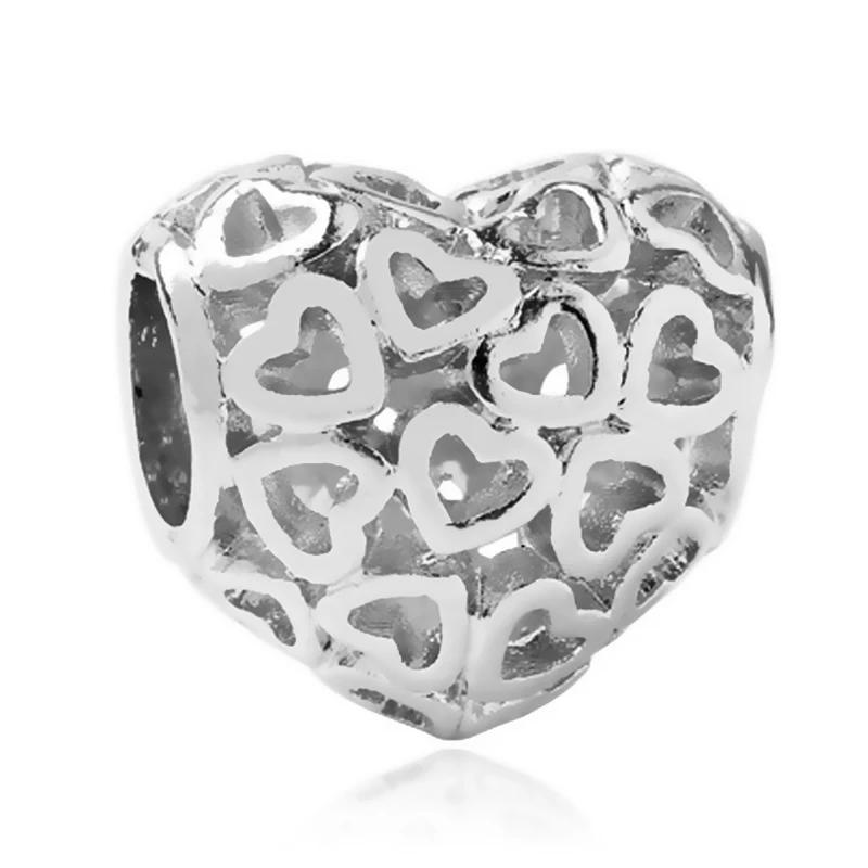 Nan Grand Daughter Best Friend Heart Beads Fits Charm Bracelet&Bangle DIY Women Jewelry Making