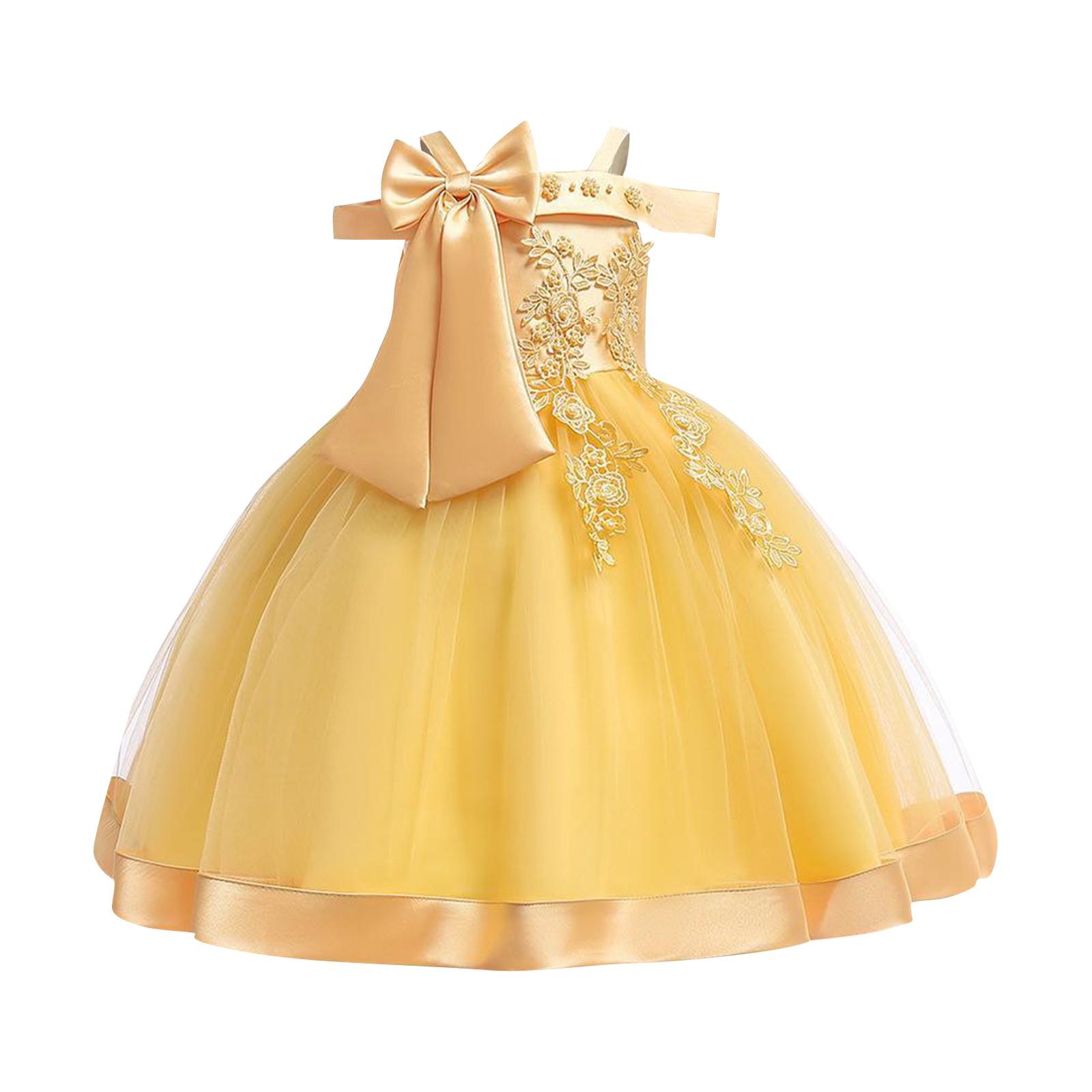 

Детские платья, стильные платья принцесс, юбки с пайетками, костюмы для выступлений для детей среднего и старшего возрастаЮбки для девочек 120 жёлтый