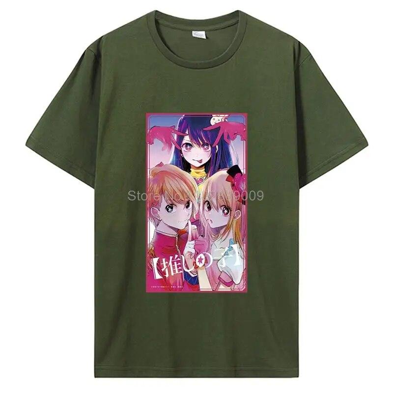 

Oshi No Ko Japan Anime Cute Ai Ruby And Aqua футболка женские футболки унисекс Kawaii унисекс повседневные летние футболки хлопковая футболка 3XL