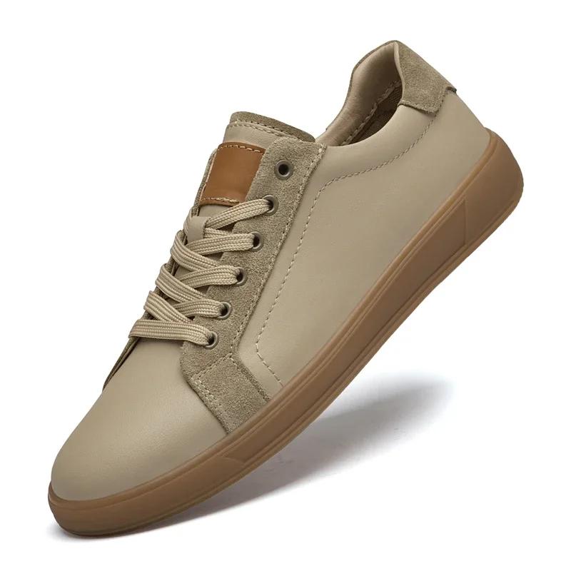 Fashion 2025 Men Casual Shoes High Quality Leather Walking Muller Shoes Simple Outdoor Antiskid Flat Designer Sneakers Oxford Shoes