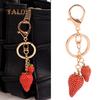 Women Fashion Strawberry Fruit Keychain Key Ring Bag Hanging Ornament Pendant Suspension Trinket