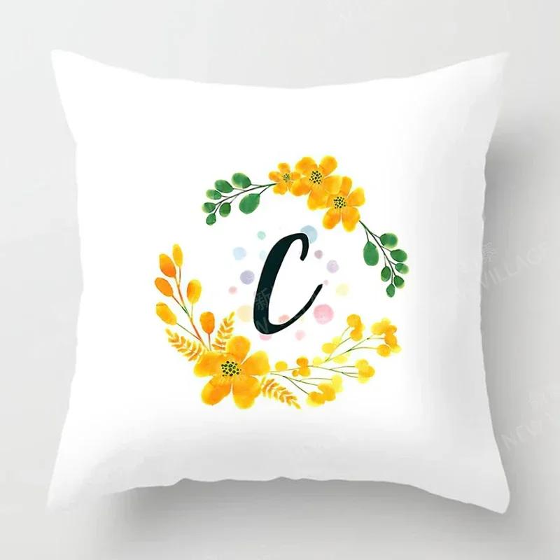 Nordic Fall Home Decor Autumn Throw Pillow Case Sofa Cushion Cover Modern  Letter