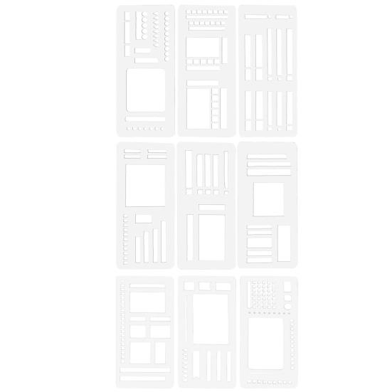 3Pcs Handmade Flexible Record Template Set for Dot Grid Journals Travel-friendly Planner Templates Coils Disc And Rings Stencil for Notebooks