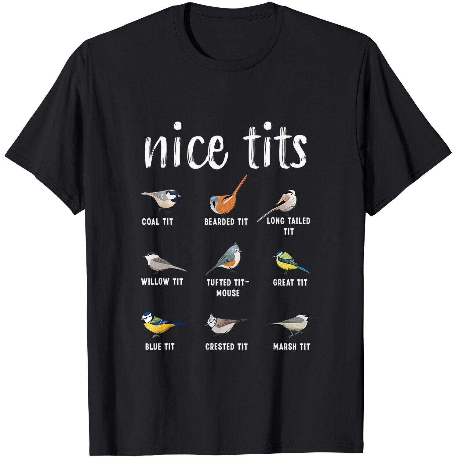 Nice Tits Bird Species T-shirt XL