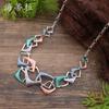 New color painting oil hollow geometric line alloy necklace, women's exaggerated irregular line necklace