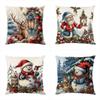 1pc Christmas Pillowcases with Festive Scenes Sofa Cushion Cover, New Year Gifts, Party Decorations, Ornaments..