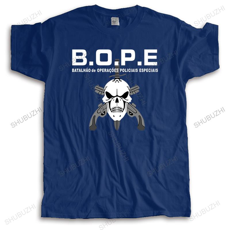 mens sunmmer cotton t-shirt BOPE Tropa De Elite Brazil Special Elite Forces Military T shirt men two sides military Casual tee