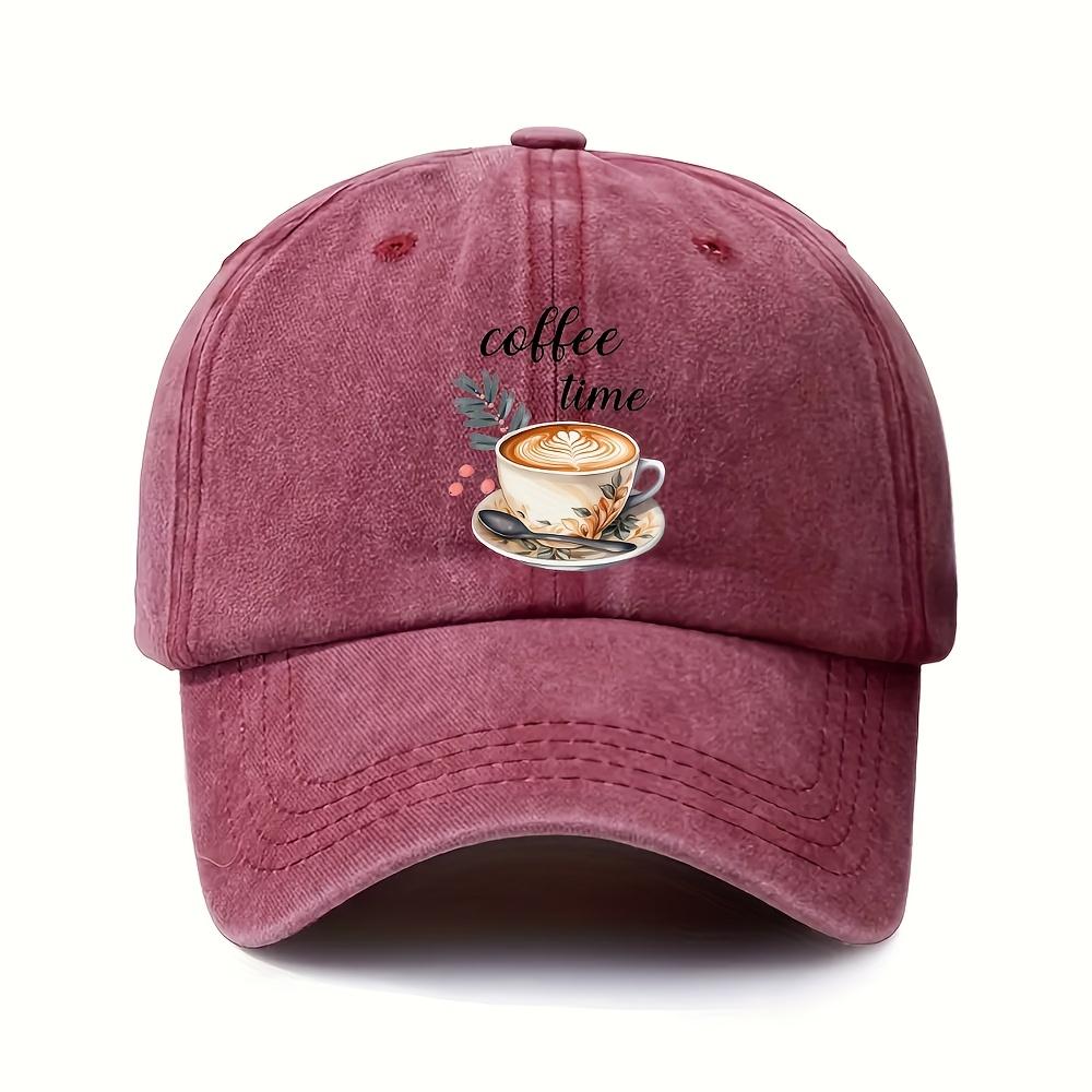 Kaffeezeit Latte Art Baseballkappe Unisex Polyester Lässig Streetwear Verstellbare Kappe Outdoor