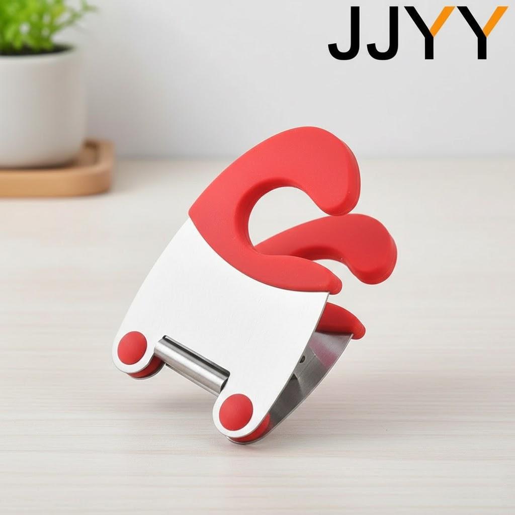 

Stainless Steel Kitchen Accessories Spoon Holder Pot Side Clamps Cooking Tools Handy Organizer красный