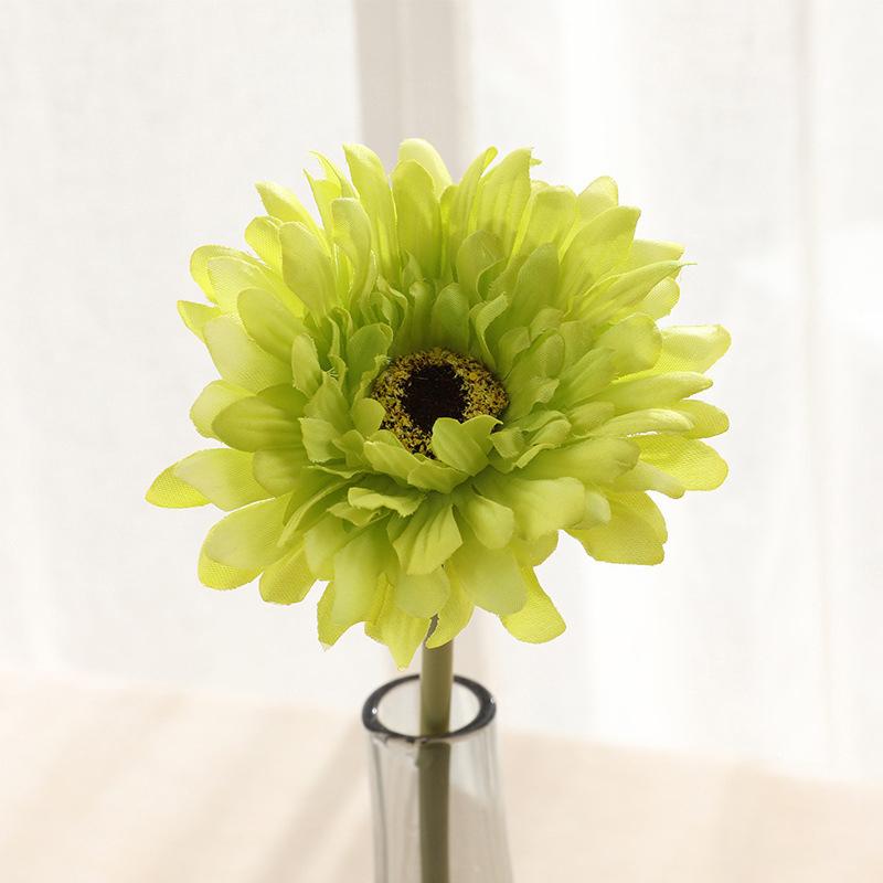 5PC Artificial Silk Gerbera Home Decoration Flower Heads Daisy for Wedding Holding Simulation Flowers Garden Home Decoration