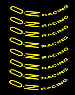 8PCS Reflective Car Wheel Rim Sticker For OZ RACING Volkswagen 4UGEX BMW Porsche Ford