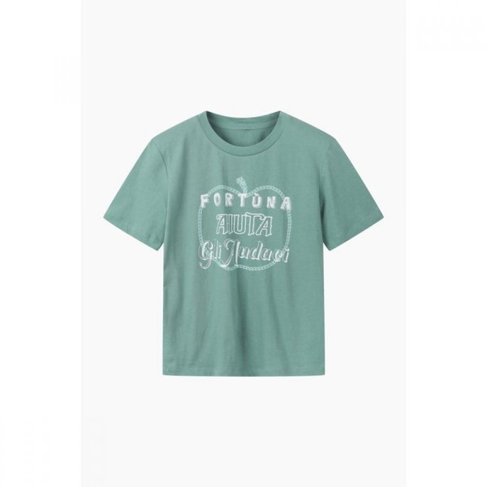 Benetton Apple PrinTing ShorT Sleeve T shirT baTsf7631