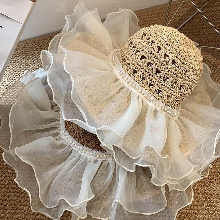 Trendy Style Korean Summer Hat For Adults With Large Brim And Design Protective