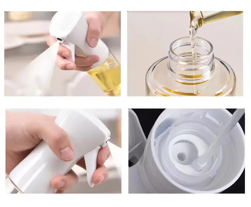1pcs 200ml Oil Spray Bottle Kitchen BBQ Cooking Olive Oil Dispenser Camping Baking Empty Vinegar Soy Sauce Sprayer Containers
