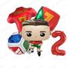 5Pcs Cartoon Cr7 Soccer Birthday Aluminum Film Balloons Set Football Themed Birthday Party Decoration Supplies Party Photo Prop
